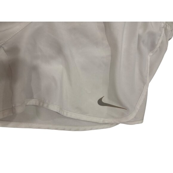 Nike Dri-Fit Running Shorts White Sz Small Pull On Swoosh Workout Sportswear Gym - Picture 3 of 7
